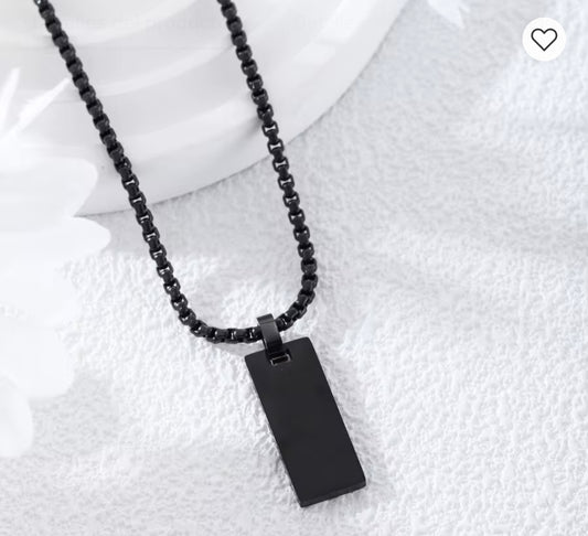 Men's Rectangular pendant Necklace