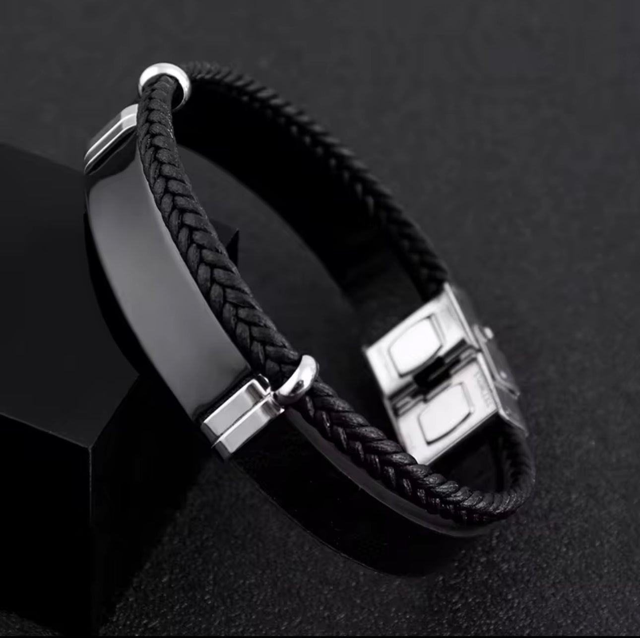 Men's Wover Lether Wrap Bracelet