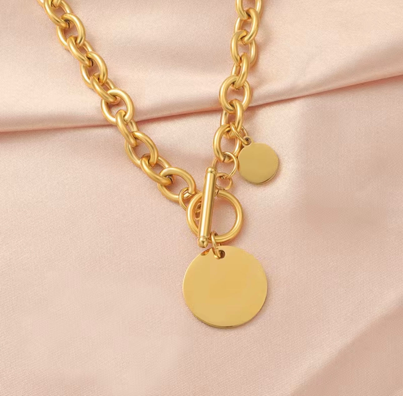 Hip Hop Chain with Double Round Pendant